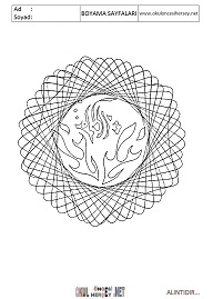 Mandala boyama sayfaları